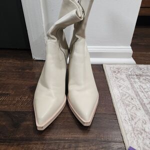 Dolce Vita Cream Heeled Boots